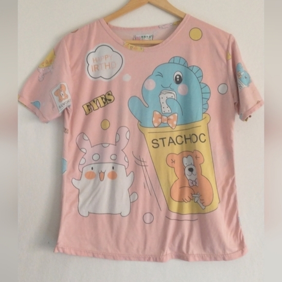 Anime Tops - Anime Mean Mean Japanese T Shirt Size Large Animation